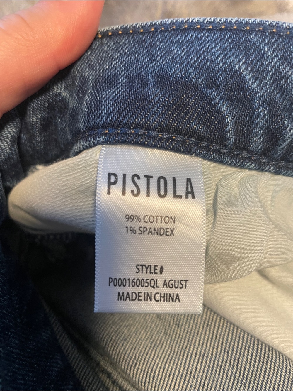 Pistola Eli High Rise Barrel Arched Leg Jean Women’s 30 Augustus‎ Wash Cropped - Picture 10 of 11